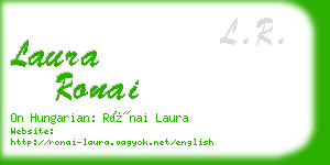 laura ronai business card